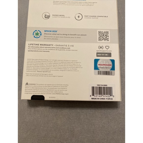 Speck Presidio Perfect Clear Drop Protection Case for iPhone 14 Plus Magsafe - Picture 6 of 6